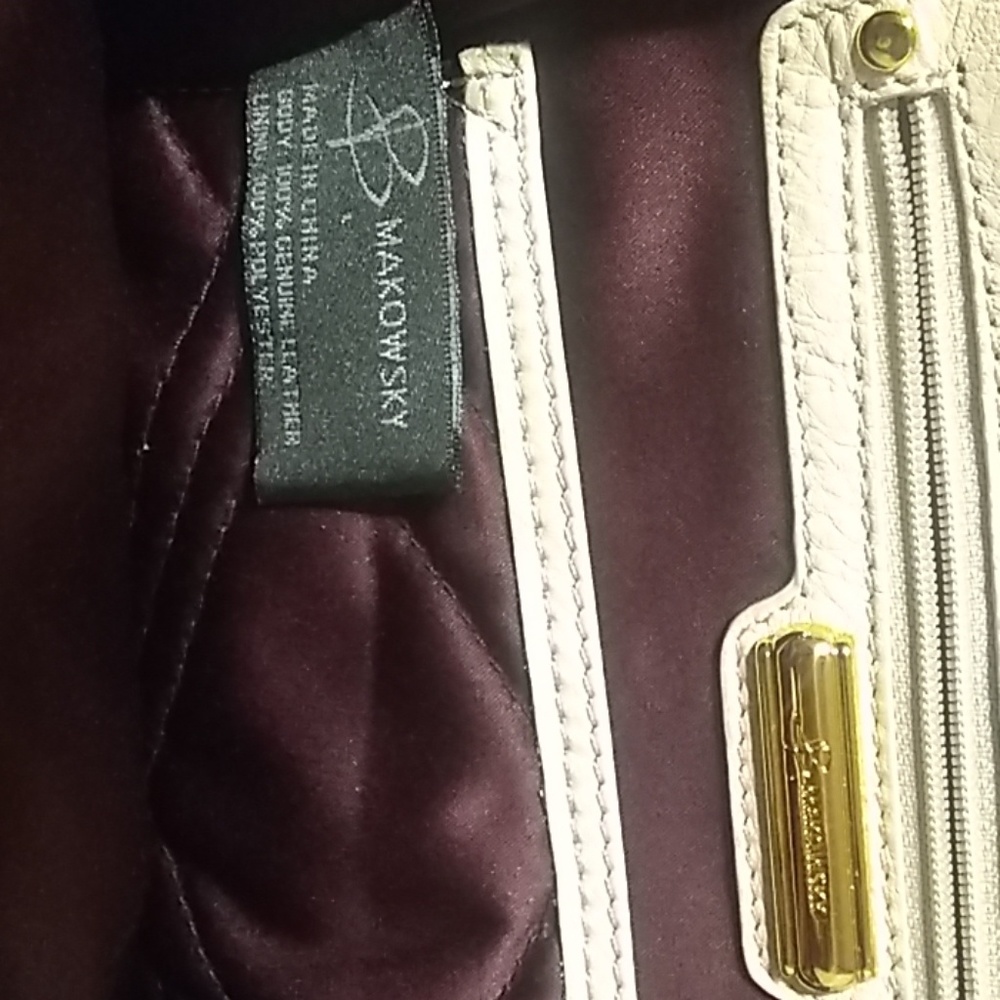 B Makowsky genuine leather handbag - Picture 3 of 6
